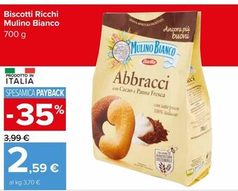 Carrefour Market Biscotti ricchi mulino bianco 700 g offerta