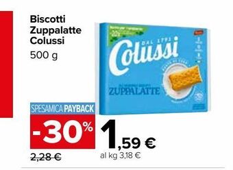 Carrefour Market Biscotti zuppalatte colussi 500 g offerta