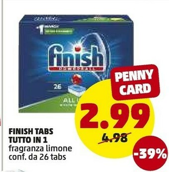 PENNY Finish Tabs Tutto In 1 offerta