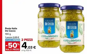 Carrefour Market Pesto italia de cecco offerta