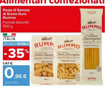 Carrefour Market Pasta di semola di grano duro rummo 500 g offerta
