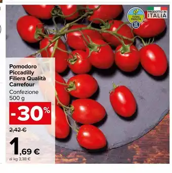 Carrefour Market Pomodoro piccandilly filera qualita carrefour 500 g offerta