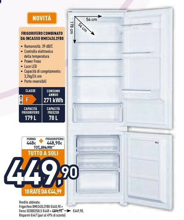 Electroline BME34SL2FB0 offerta di Unieuro