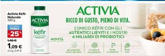 Carrefour Market Activia kefir naturale 320 g offerta