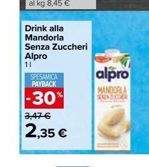 Drink alla mandorla senza zuccheri alpro 1 l