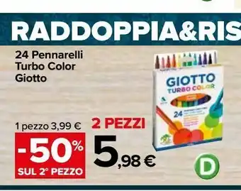 Carrefour Market 24 pennarello per lavagna giotto offerta