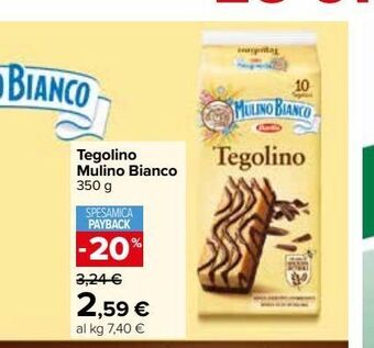 Carrefour Market Tegolino mulino bianco 350 g offerta