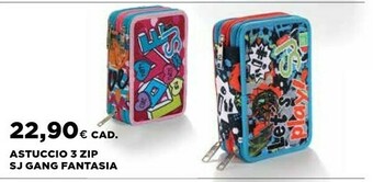 Coop Astuccio 3 Zip Sj Gang Fantasia offerta