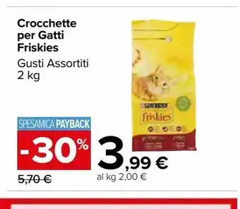Carrefour Market Crocchette per gatti friskies 2 kg offerta