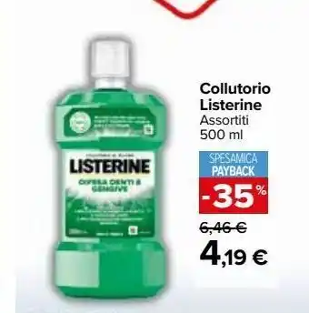 Carrefour Market Colluttorio listerine 500 ml offerta
