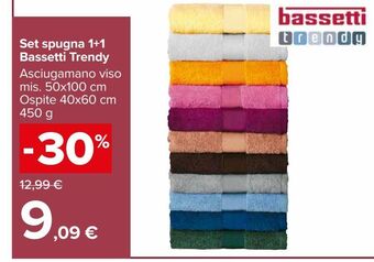Carrefour Market Set spugna 1+1 bassetti trendy offerta