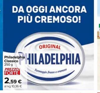 Carrefour Market Philadelphia classico 250 g offerta