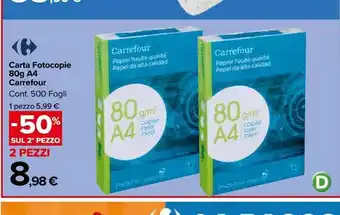 Carrefour Market Carta fotocopie 80 g a4 carrefour offerta
