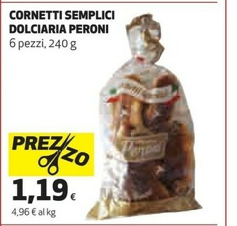 Coop Dolciaria Peroni - Cornetti Semplici 240 G(ml) offerta