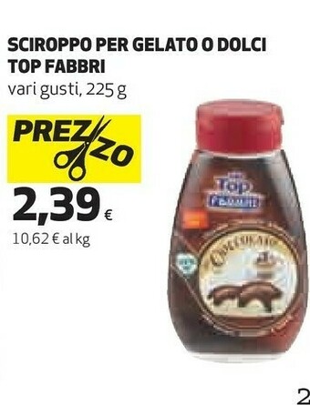Coop Top Fabbri - Caramello Per Gelati, Dessert E Caffè 225 G(ml) offerta