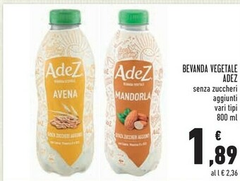 Adez Bevande Vegetale Senza Zuccheri Aggiunti