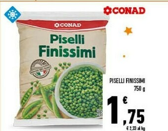 Conad Conad - Piselli Finissimi Surgelati 750 G(ml) offerta