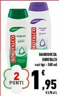 Conad Borotalco Original Bagnodoccia 510 Ml offerta
