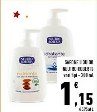Conad Neutro Roberts Sapone Liquido Idratante offerta