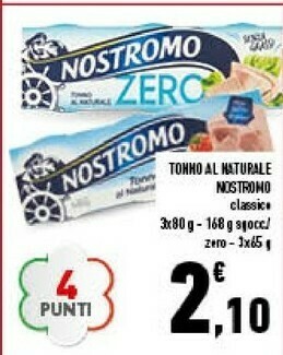 Conad Nostromo Tonno Al Naturale 168 G(ml) offerta