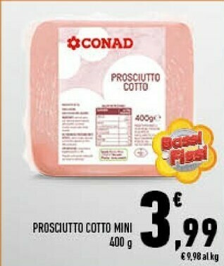 Conad Conad Prosciutto Cotto Mini offerta