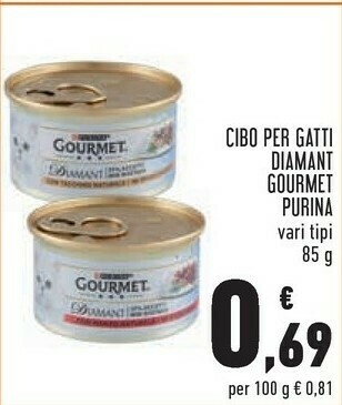 Conad Gourmet Purina Purina Gourmet Cibo Per Gatti Diamant 85g offerta