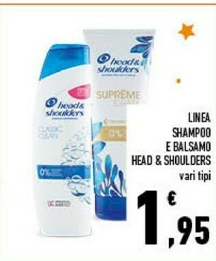 Conad Head & Shoulders Linea Shampoo E Balsamo offerta