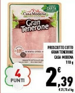 Conad Casa Modena Teneroni Prosciutto Cotto Di Alta Qualità 110 G(ml) offerta