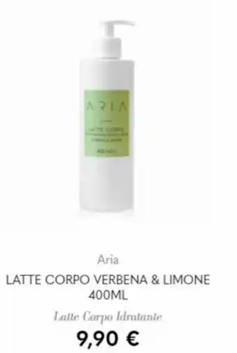 Ethos Aria Latte Corpo Verbena & Limone 400ml offerta