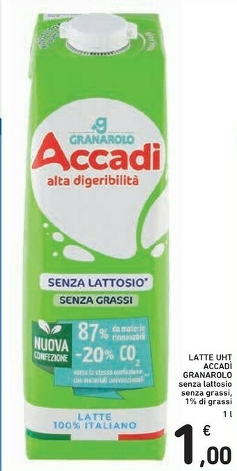 Conad Granarolo Latte Uht Accadi Senza Lattosio Senza Grassi Alta Digeribilita offerta