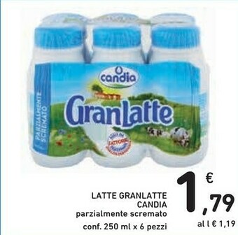 Conad Candia - Latte Parzialmente Scremato UHT Granlatte 250 G(ml) offerta