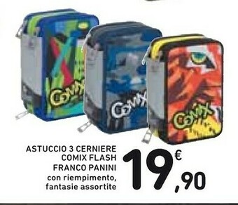 Franco Panini Astuccio 3 Cerniere Comix Flash Con Riempimento