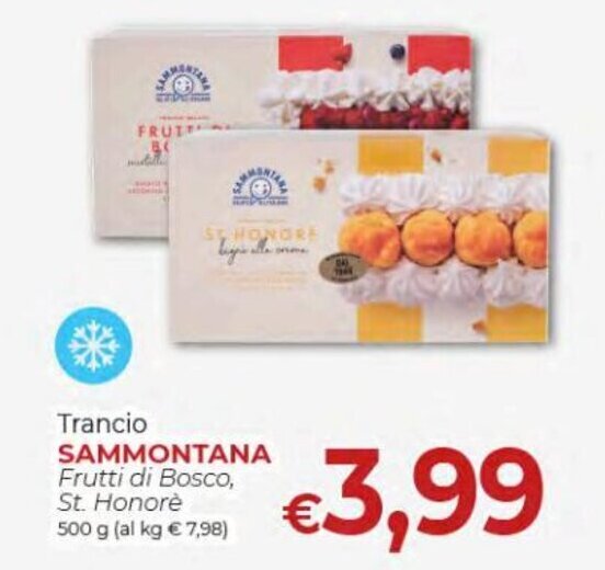 Sammontana Trancio Frutti di Bosco, St. Honorè 500 g offerta di
