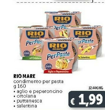 Deco Supermercati Rio Mare Per Pasta Con Tonno, Aglio, Olio E Peperoncino 160 G(ml) offerta