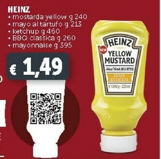 Deco Supermercati Heinz Yellow Mustard 240 G(ml) offerta
