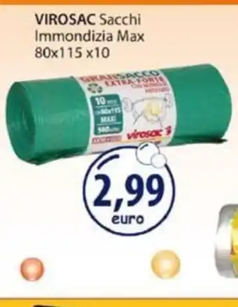 Acqua & Sapone Virosac Sacchi Immondizia Max 80x115 x 10 offerta