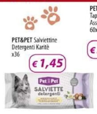 Acqua & Sapone Pet&Pet Salviettine Detergenti Karitè x36 offerta
