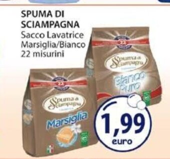 Acqua & Sapone Spuma Di Sciampagna Sacco Lavatrice Marsiglia/Bianco 22 misurini offerta