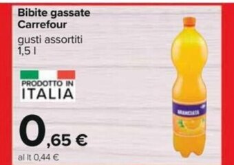 Carrefour Bibite gassate Carrefour gusti assortiti 1,5 l offerta