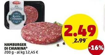 PENNY Hamburger Di Chianina offerta
