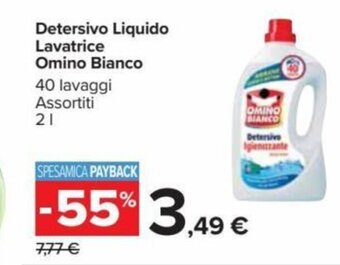 Carrefour Detersivo Liquido Lavatrice Omino Bianco offerta
