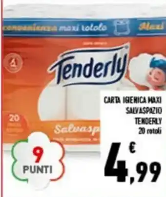 Conad City Tenderly Salvaspazio Carta Igienica Maxi 20 rotoli offerta