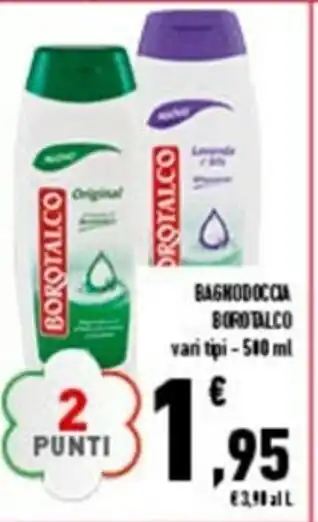 Conad City Borotalco Bagnodoccia vari tipi 500ml offerta