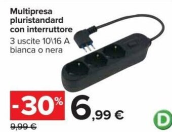 Multipresa pluristandard con interruttore