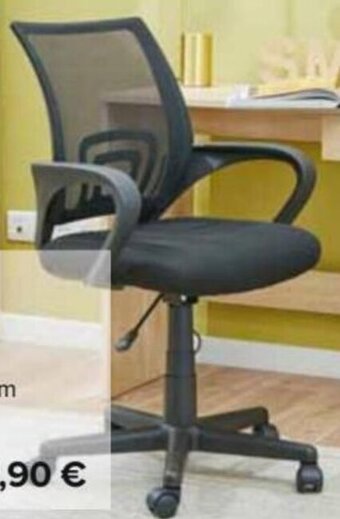 Carrefour Sedia da Ufficio Schienale Mesh Colore Nero Mis 57x57x74-87 cm offerta