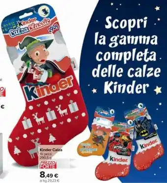 Carrefour Kinder Calza 10 Pezzi 290,5 g offerta
