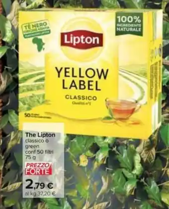 Carrefour The Lipton Classico o Green Conf. 50 Filtri 75 g offerta