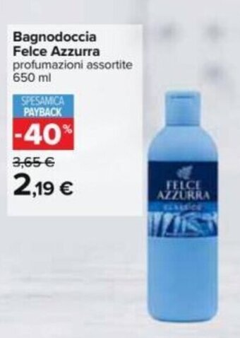 Carrefour Felce Azzurra Bagnodoccia Profumazioni assortite 650 ml offerta