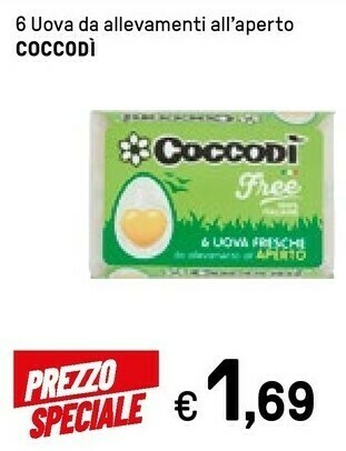 Iper La Grande Coccodì Coccodi 6 Uova Da Allevamenti All'Aperto offerta