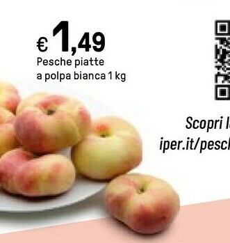Iper La Grande Pesche Piatte A Polpa Bianca offerta